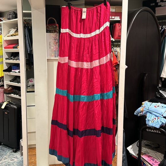 NWT Samant Chauhan strapless colorblock dress medium Anthropologie - Picture 3 of 6